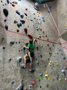 Climbing wall used by campers at Swim&Gym Summer Camp