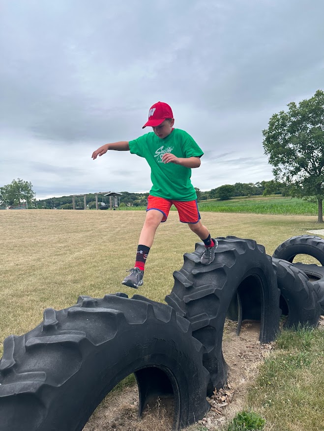 camp running on tires