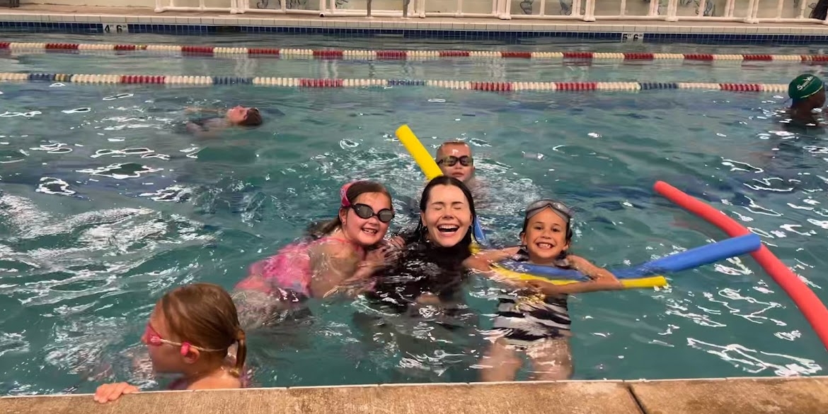 Campers have two swim lessons a week plus additional free swim time
